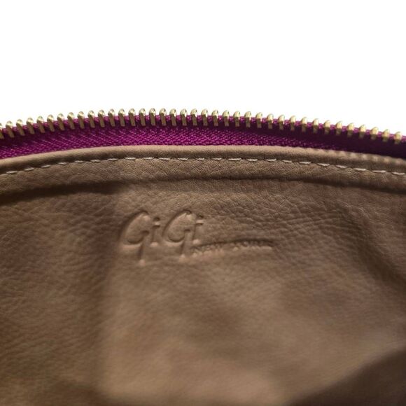 Gigi New York Uber Python Clutch Women's Pink Embossed Leather Tassel Purse - Picture 7 of 8